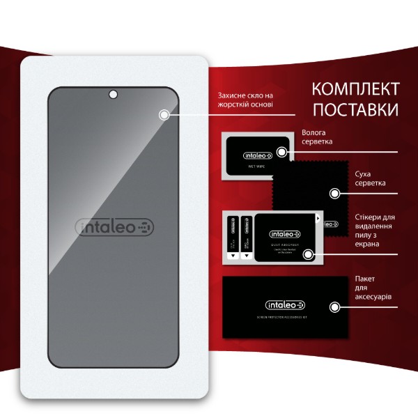 Фото - Захисне скло для смартфону Intaleo Privacy for Samsung S26, Black (1283126634581)
